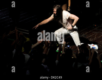 Andrew WK suona dal vivo a vivere la rivoluzione Ft. Lauderdale, Florida - 07.04.12 Foto Stock