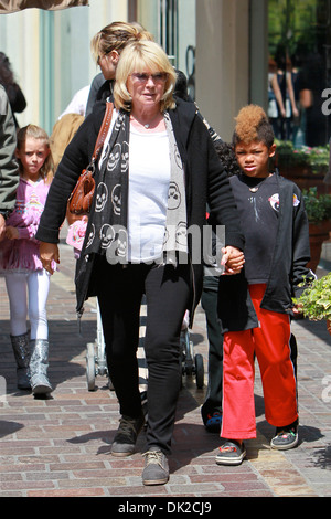 Erna Klum e Henry Samuel trascorrere la giornata a Grove Los Angeles, California - 24.03.12 Foto Stock