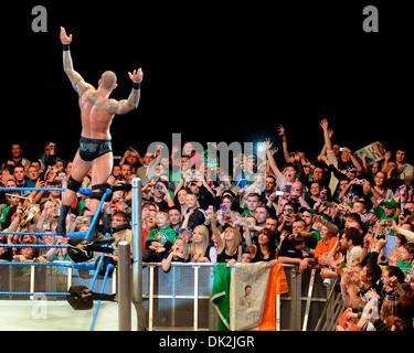 Randy Orton WWE Smack giù all'Arena O2 Dublin, Irlanda - 12.04.12. Foto Stock