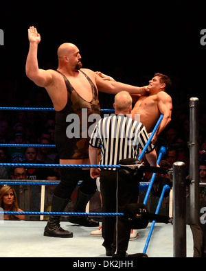 Grande spettacolo e Cody Rhodes WWE Smack giù all'Arena O2 Dublin, Irlanda - 12.04.12. Foto Stock