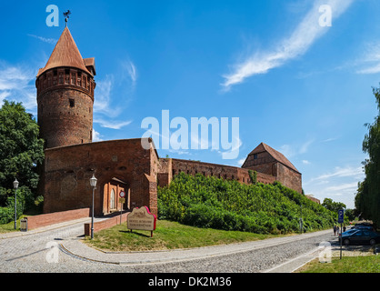 Torre della prigione, Castello Tangermuende, Sassonia-Anhalt, Germania Foto Stock