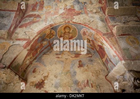 Affresco in San Nicolaus Chiesa Demre Antalya Turchia Foto Stock