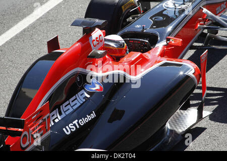 Febbraio 19, 2011 - Montmelò, Barcelona, Spagna - Jerome D'AMBROSIO di Marussia Team Virgin in Formula Uno test pre-stagione Montmelo, Barcelona, Spagna (credito Immagine: © Howard Sayer/ZUMAPRESS.com) Foto Stock