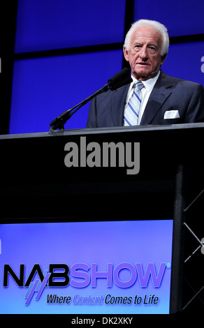 Bob Uecker Milwaukee Brewers Play-By-Play Voice Bob Uecker introdotto nella radiodiffusione NAB Hall of Fame al NAB di Las Vegas Hilton Foto Stock