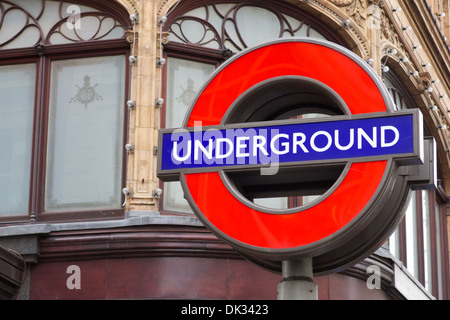 La metropolitana di Londra segno Foto Stock