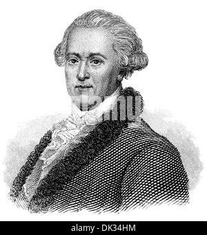 Friedrich Wilhelm o William Herschel, 1738 - 1822, un astronomo anglo-tedesco e musicista Foto Stock