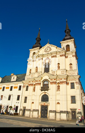 Sv Ignac chiesa Masarykovo namesti città vecchia città di Jihlava Vysocina regione centrale di Moravia Repubblica Ceca Europa Foto Stock