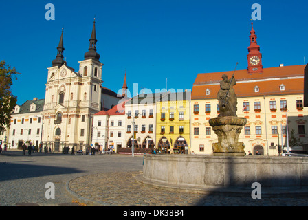 Masarykovo namesti città vecchia città di Jihlava Vysocina regione centrale di Moravia Repubblica Ceca Europa Foto Stock