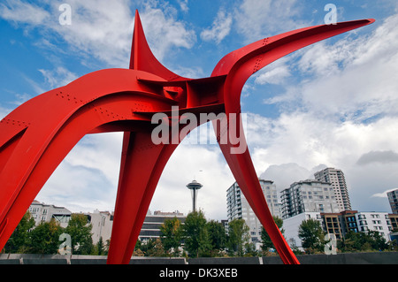 Celebre ago Seattle thru Eagle scultura , stato di Washington, USA Foto Stock