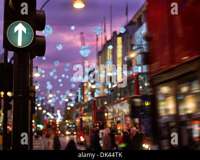 Oxford Street le luci di Natale 2013 Foto Stock