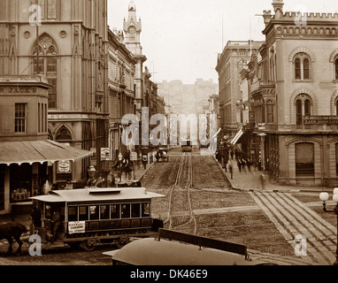 San Francisco street car pre-1900 Foto Stock