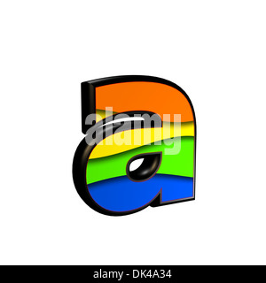 Lettera con texture arcobaleno - UNA Foto Stock