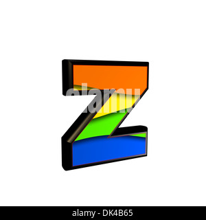 Lettera con texture arcobaleno - Z Foto Stock