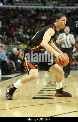 Mar 30, 2011 - Chicago, Illinois, Stati Uniti - Austin fiumi (25) del West team durante il McDonald tutti American High School Boys Gioco di basket. Oriente Occidente sconfitto 111-96 presso la United Center di Chicago, IL. (Credito Immagine: © Chris Proctor Southcreek/Global/ZUMAPRESS.com) Foto Stock