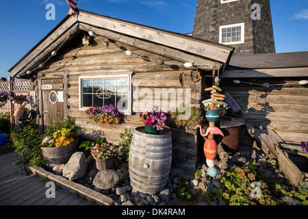 Salty Dawg Saloon allo spiedo, Omero, Alaska, STATI UNITI D'AMERICA Foto Stock