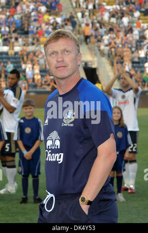 Luglio 20, 2011 - Chester, Pennsylvania, Stati Uniti - Everton manager David Moyes durante la pre-gioco cerimonie. L'Unione di Philadelphia e Everton sono legati 0-0 a metà in una sequenza di lunghezza massima MLS amichevole suonata in PPL Park di Chester, Pennsylvania (credito Immagine: © Mike McAtee/Southcreek globale/ZUMAPRESS.com) Foto Stock