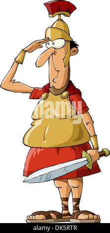 Legionario su uno sfondo bianco, illustrazione vettoriale Illustrazione Vettoriale