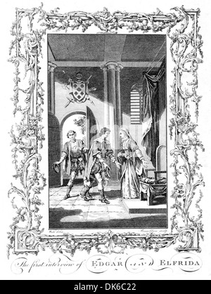 La prima intervista di Edgar e Elfrida Foto Stock