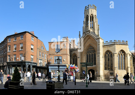 St Helens chiesa, St Helens Square, York, nello Yorkshire, Inghilterra, Regno Unito, Gran Bretagna, Europa Foto Stock