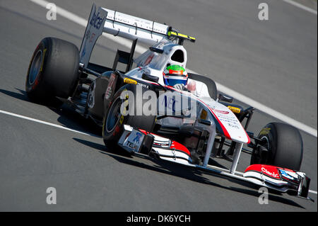 Giugno 10, 2011 - Montreal, Quebec, Canada - 10 Giugno 2011 - Montreal, Quebec, Canada: Sergio Perez (MEX) team Sauber F1 durante le prove di venerdì sul Circuito Gilles Villeneuve di Montreal, Quebec, Canada (immagine Credito: Marc DesRosiers/Southcreek globale/Zumapress.com) (credito Immagine: © Marc DesRosiers/Southcreek globale/ZUMAPRESS.com) Foto Stock