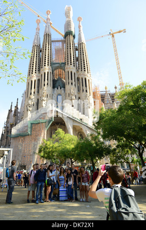 La Sagrada Familia di Barcellona, Spagna. La Sagrada Família chiesa, Barcellona, Spagna Foto Stock