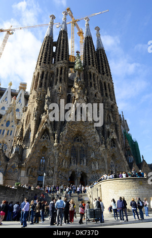 La Sagrada Familia di Barcellona, Spagna. La Sagrada Família chiesa, Barcellona, Spagna Foto Stock