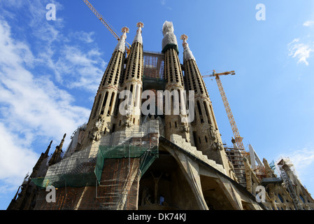 La Sagrada Familia di Barcellona, Spagna. La Sagrada Família chiesa, Barcellona, Spagna Foto Stock