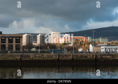 Belfast Harbour Marina in Titanic Quarter di Belfast Foto Stock