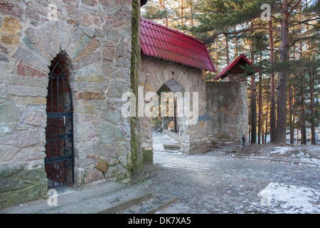 Fairy architettura castello fiabesco edificio in pietra del punto di riferimento Foto Stock