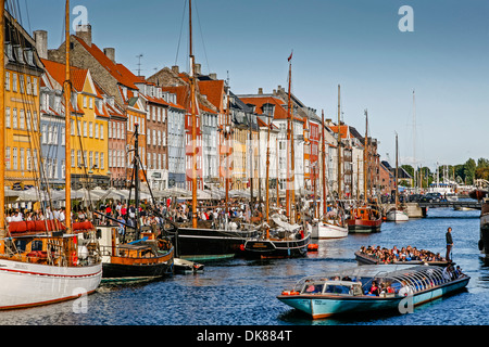Nyhavn, Copenhagen, Danimarca. Foto Stock