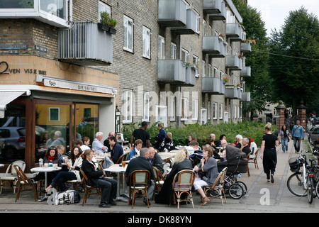 Il popolare Cafe forno Vande in Christianshavn, Copenhagen, Danimarca. Foto Stock