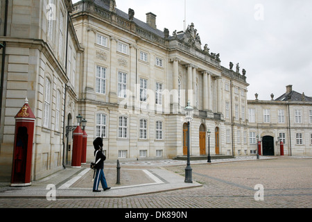 Amalienborg Royal Palace, Copenhagen, Danimarca. Foto Stock