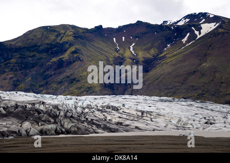 Skaftafellsjokull ghiacciaio Vatnajokull National Park, Islanda Foto Stock