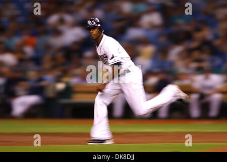 Luglio 19, 2011 - San Pietroburgo, Florida, Stati Uniti - Tampa Bay Rays center fielder B.J. Upton (2) in azione durante il match up tra il Tampa Bay Rays e New York Yankees al Tropicana campo. (Credito Immagine: © Luca Johnson/Southcreek globale/ZUMApress.com) Foto Stock