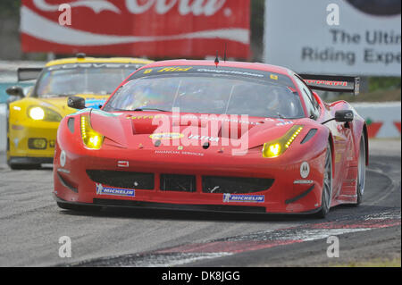 Luglio 24, 2011 - Bowmanville, Ontario, Canada - la #62 del Risi Competizione Ferrari F458 Italia durante l'IMSA ALMS Grand Prix di Mosport. La gara si terrà a Mosport International Raceway Bowmanville in Ontario. (Credito Immagine: © Keith Hamilton/Southcreek globale/ZUMAPRESS.com) Foto Stock