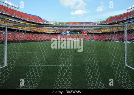 Luglio 30, 2011 - Landover, Maryland, Stati Uniti - Fed Ex fField prima di iniziare il gioco. Il Manchester United conduce a Barcellona da parte di un cliente di, 1-0 in un mondo Challenge Cup gioco, suonata in Fed Ex Campo in Landover, Maryland (credito Immagine: © Mike McAtee/Southcreek globale/ZUMAPRESS.com) Foto Stock