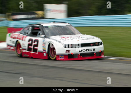 Agosto 13, 2011 - Watkins Glen, New York, Stati Uniti - NASCAR Nationwide conducente Kurt Busch in #22 auto durante la sua vittoria di gara della mostra Zippo 200 al Glen (credito Immagine: © Mark Konezny/Southcreek globale/ZUMAPRESS.com) Foto Stock