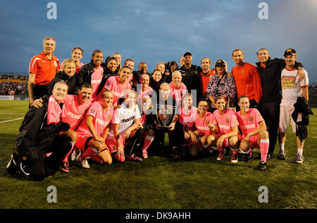 Agosto 14, 2011: Western New York Flash sconfitto il Atlanta Beat 2-0 a Sahlen's Stadium di Rochester, NY in una donna di calcio professionale (WPS) matchup.(Immagine di credito: © Alan Schwartz/Cal Sport Media/ZUMAPRESS.com) Foto Stock