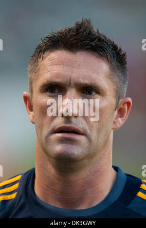 Agosto 20, 2011 - Carson, California, Stati Uniti - Los Angeles Galaxy in avanti Robbie Keane #14 prima della Major League Soccer Game tra il San Jose terremoti e la galassia di Los Angeles al Home Depot Center. (Credito Immagine: © Brandon Parry/Southcreek globale/ZUMAPRESS.com) Foto Stock