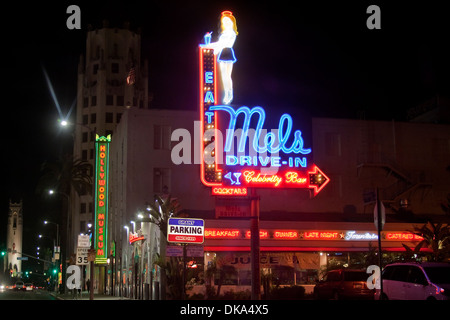 Mels Drive in, Hollywood Calif Foto Stock