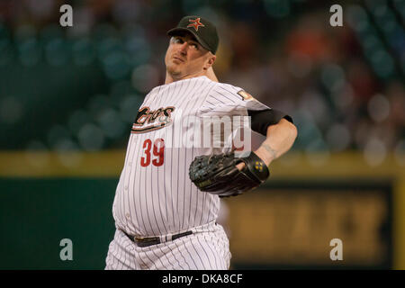 Sett. 12, 2011 - Houston, Texas, Stati Uniti - Houston Astros a partire lanciatore Brett Myers (39) pitching contro il Philadelphia Phillies. Houston Astros sconfitto il Philadelphia Phillies 5-1 al Minute Maid Park a Houston in Texas. (Credito Immagine: © Juan DeLeon/Southcreek globale/ZUMAPRESS.com) Foto Stock