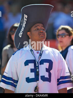 Sett. 18, 2011 - San Francisco, California, Stati Uniti - un cowboy orologi ventola il gioco di NFL tra Dallas Cowboys e San Francisco 49ers al Candlestick Park di San Francisco, CA. (Credito Immagine: © Matt Cohen/Southcreek globale/ZUMAPRESS.com) Foto Stock