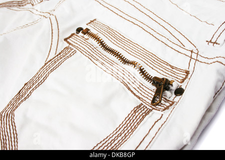 Bianco jeans chiudere l'immagine. Foto Stock