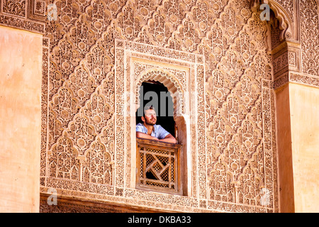 Ali ben Youssef Medersa, Marrakech, Marocco Foto Stock