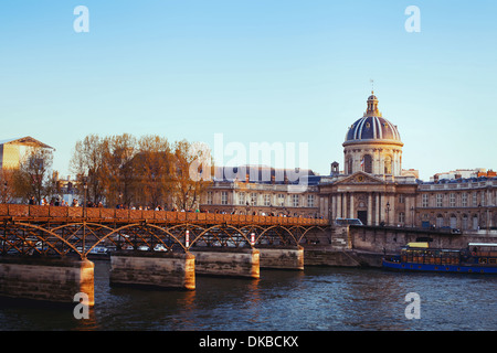 Ponte di arti, Pont des Arts a Parigi, Francia Foto Stock