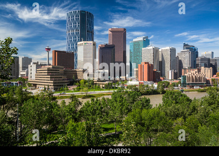 Lo skyline della città di Calgary, Alberta, Canada Foto Stock