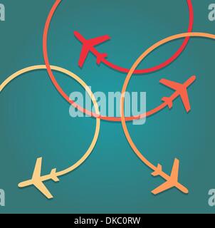Sfondo di piani di volo Illustrazione Vettoriale