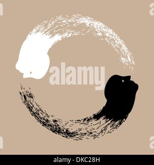 Taichi yin e yang Illustrazione Vettoriale