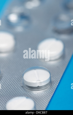 Ciprofloxacin blister packwith 250 mg ciprofloxacina pillole Foto Stock