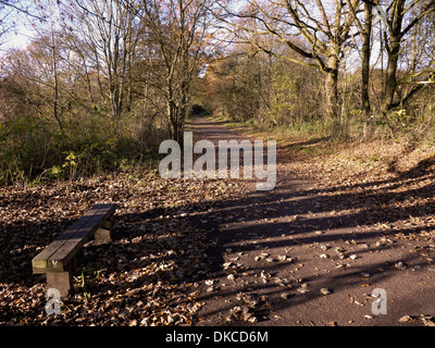 Wheelock Rail Trail è un ferroviarie dismesse ora linea sentiero pubblico e parte del ciclo nazionale rete in Sandbach CHESHIRE REGNO UNITO Foto Stock